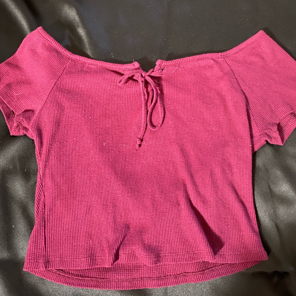 Magenta Off the Shoulder Top